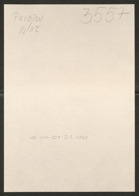 Pavošev, Blaž, 29.7.1896. Policijski karton