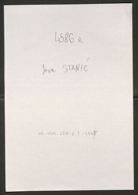 Stanić, Ivan, 31.8.1909. Policijski karton