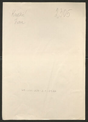 Knežić, Ivan, 1.6.1910. Policijski karton