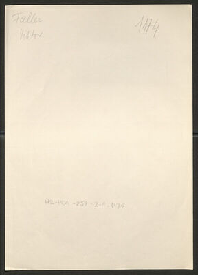 Faller, Viktor, 1904. Policijski karton