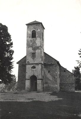 Cerovnik (Josipdol) - Župna crkva Uzašašća Kristova, pročelje