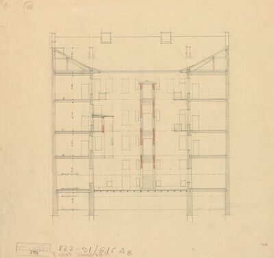 Stambena zgrada Herzog, presjek