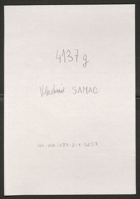 Samac, Vladimir, 11.1.1902. Policijski karton