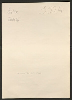 Mutak, Rudolf, 28.12.1921. Policijski karton