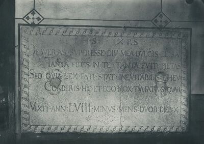 Marčan - Župna crkva sv. Marka, nadgrobna ploča