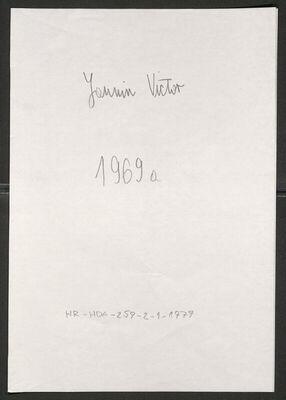 Jaunin (Žonen), Victor, 2.5.1892. Policijski karton