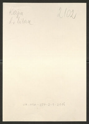 Kajin, Milan, 1888. Policijski karton