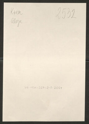 Krek, Alojz, 27.8.1923. Policijski karton