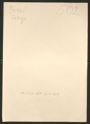 Boršić, Franjo, 1882. Policijski karton