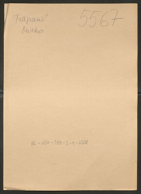 Traparić, Mirko, 25.11.1908. Policijski karton