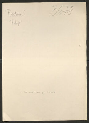 Pintarić, Filip, 1913. Policijski karton