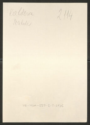 Kalderon, Senkula, 1905. Policijski karton