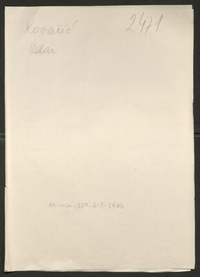 Kovačić, Oskar, 27.10.1908. Policijski karton