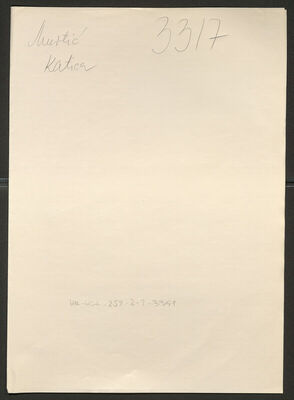 Murtić, Katica rođ. Vasić, 31.3.1920. Policijski karton