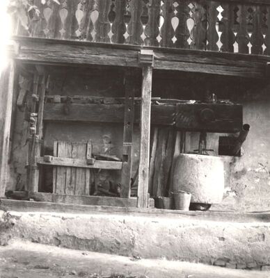 Rozga - Kurija starog župnog dvora, preša za vino