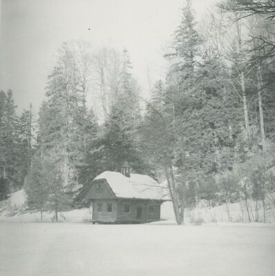 Trakošćan - lovačka kućica na zamrznutom jezeru