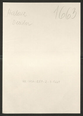 Halasz, Dezider, 24.9.1897. Policijski karton