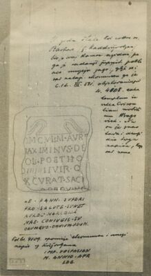 Križovljan Radovečki - rimski natpis na kamenu