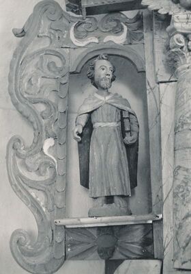 Venac Mrežnički (Duga Resa) - Kapela sv. Benedikta, kip sv. Bartolomeja na glavnom oltaru