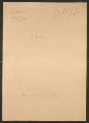 Šokičić, Marijan, 29.1.1896. Policijski karton