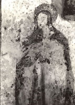 Volavje - Crkva Blažene Djevice Marije Volavske (Sniježne), freske na južnom zidu