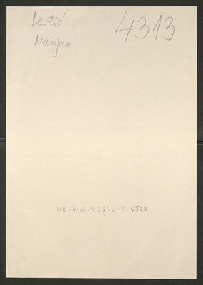 Sertić, Marijan, 10.7.1924. Policijski karton