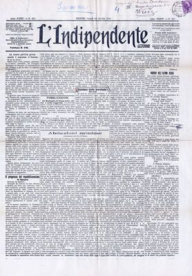 L’Indipendente, Trieste = Trst, 1910., Anno = Godište 34, Ottobre = Listopad 24, N. = br. 250