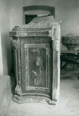 Krašić - Crkva Presvetog Trojstva, detalj propovjedaonice