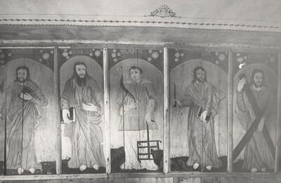 Draganić (Goljak Draganićki) - Kapela sv. Trojstva, slike na sjevernoj stijeni