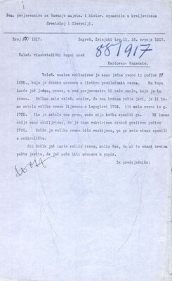 Karlovac - Kamensko, evidencija zvona