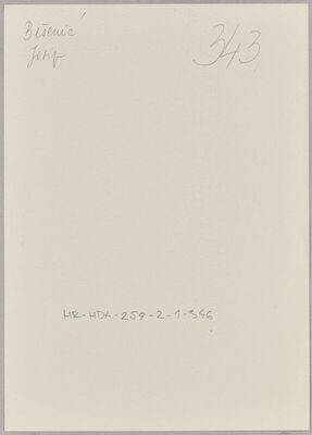 Bešenić, Josip, 11.4.1918. Policijski karton