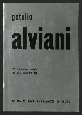 Getulio Alviani: 435a mostra del naviglio