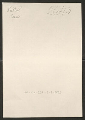 Kuštrić, Đuro, 8.4.1904. Policijski karton