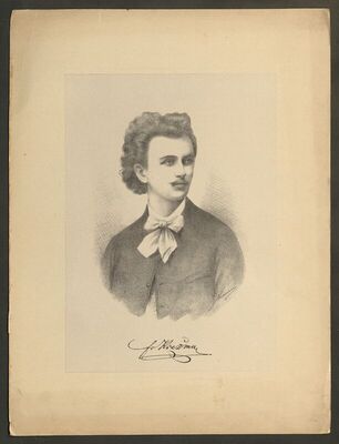 Portret Franje Krežme (grafika Stjepana Kovačevića) i članak o Krežmi, u: Milan Grlović: Album zaslužnih Hrvata XIX. stoljeća