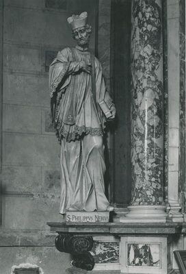 Varaždinske Toplice - oltar sv. Barbare, kip sv. Filipa Nerija