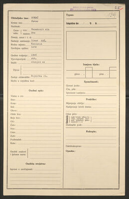 Sokač, Pavao, 1906. Policijski karton