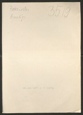 Paternoster, Amalija-Ljerka, 9.7.1914. Policijski karton