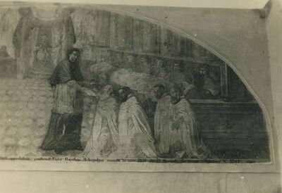 Lepoglava - Pavlinski samostan, Zidna slika u ljetnom refektoriju (desna strana)