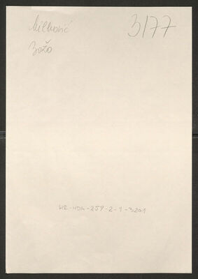 Milković, Božo, 15.7.1899. Policijski karton