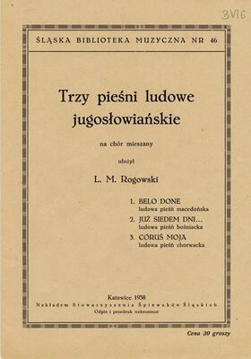 Djelo za zbor "Tri narodne jugoslavenske pjesme"