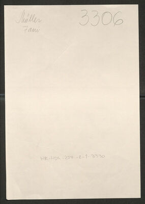 Müller, Fani, 9.3.1905. Policijski karton