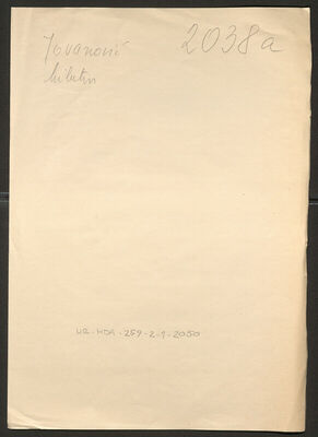 Jovanović, Milutin, 20.8.1863. Policijski karton