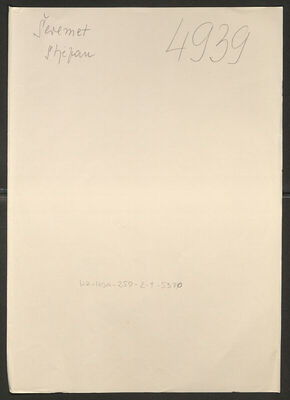 Šeremet, Stjepan, 18.9.1914. Policijski karton