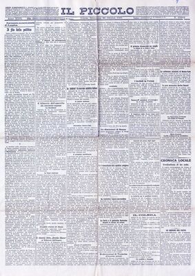 Il Piccolo, Trieste = Trst, 1910., Anno = Godište 29, Ottobre = Listopad 23, N. = br. 10509