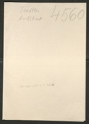 Städtler, Albert, 1883. Policijski karton