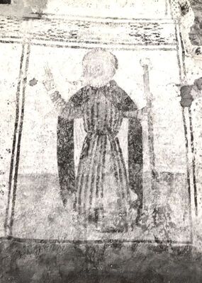 Volavje - Crkva Blažene Djevice Marije Volavske (Sniježne), freske na južnom zidu