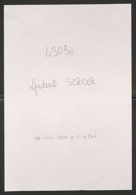 Sercer, Ljudevit, 4.3.1899. Policijski karton