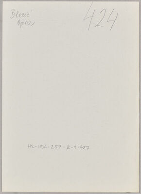 Blecić, Vjera, 12.5.1914. Policijski karton