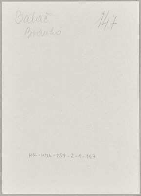 Balač, Branko, 6.1.1920. Policijski karton