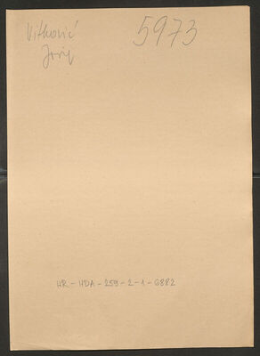 Vitković, Josip, 1.11.1913. Policijski karton